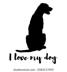 dog silhouette, dog, dog breeds, logo, vector, silhouette, i love my dog, animal, illustration, icon, sign, design, black, symbol, pet, love
