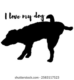 dog silhouette, dog, dog breeds, logo, vector, silhouette, i love my dog, animal, illustration, icon, sign, design, black, symbol, pet, love

