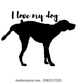 dog silhouette, dog, dog breeds, logo, vector, silhouette, i love my dog, animal, illustration, icon, sign, design, black, symbol, pet, love
