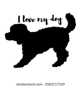 dog silhouette, dog, dog breeds, logo, vector, silhouette, i love my dog, animal, illustration, icon, sign, design, black, symbol, pet, love
