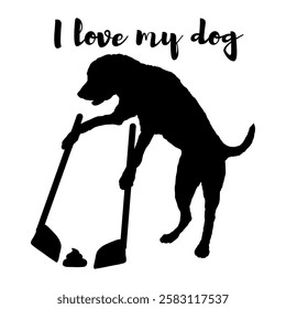 dog silhouette, dog, dog breeds, logo, vector, silhouette, i love my dog, animal, illustration, icon, sign, design, black, symbol, pet, love
