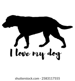 dog silhouette, dog, dog breeds, logo, vector, silhouette, i love my dog, animal, illustration, icon, sign, design, black, symbol, pet, love
