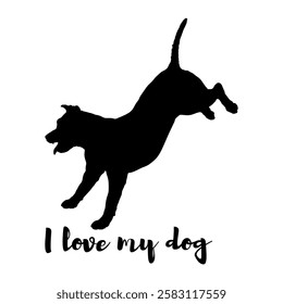 dog silhouette, dog, dog breeds, logo, vector, silhouette, i love my dog, animal, illustration, icon, sign, design, black, symbol, pet, love
