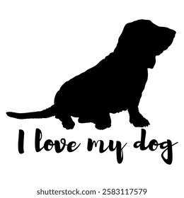 dog silhouette, dog, dog breeds, logo, vector, silhouette, i love my dog, animal, illustration, icon, sign, design, black, symbol, pet, love
