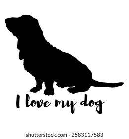 dog silhouette, dog, dog breeds, logo, vector, silhouette, i love my dog, animal, illustration, icon, sign, design, black, symbol, pet, love
