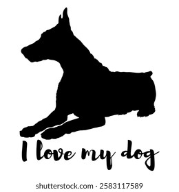 dog silhouette, dog, dog breeds, logo, vector, silhouette, i love my dog, animal, illustration, icon, sign, design, black, symbol, pet, love
