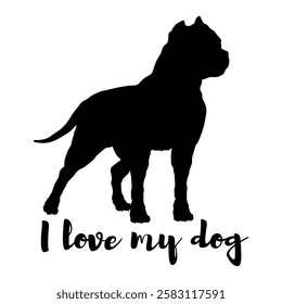 dog silhouette, dog, dog breeds, logo, vector, silhouette, i love my dog, animal, illustration, icon, sign, design, black, symbol, pet, love
