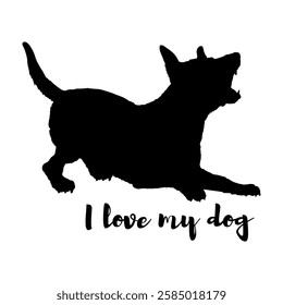 dog silhouette, dog, dog breeds, logo, vector, silhouette, i love my dog, animal, illustration, icon, sign, design, black, symbol, pet, love
