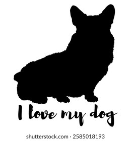 dog silhouette, dog, dog breeds, logo, vector, silhouette, i love my dog, animal, illustration, icon, sign, design, black, symbol, pet, love
