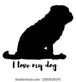 dog silhouette, dog, dog breeds, logo, vector, silhouette, i love my dog, animal, illustration, icon, sign, design, black, symbol, pet, love
