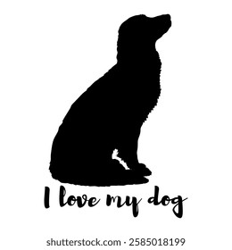 dog silhouette, dog, dog breeds, logo, vector, silhouette, i love my dog, animal, illustration, icon, sign, design, black, symbol, pet, love
