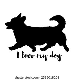 dog silhouette, dog, dog breeds, logo, vector, silhouette, i love my dog, animal, illustration, icon, sign, design, black, symbol, pet, love
