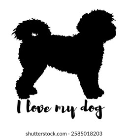 dog silhouette, dog, dog breeds, logo, vector, silhouette, i love my dog, animal, illustration, icon, sign, design, black, symbol, pet, love
