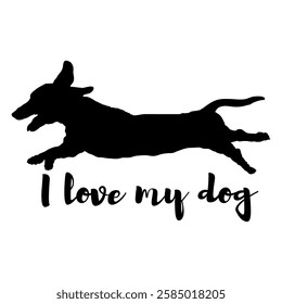 dog silhouette, dog, dog breeds, logo, vector, silhouette, i love my dog, animal, illustration, icon, sign, design, black, symbol, pet, love
