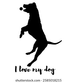 dog silhouette, dog, dog breeds, logo, vector, silhouette, i love my dog, animal, illustration, icon, sign, design, black, symbol, pet, love
