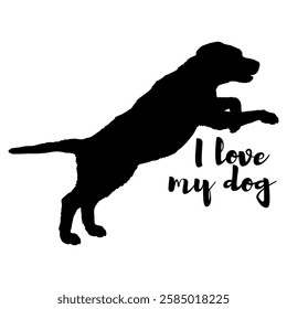 dog silhouette, dog, dog breeds, logo, vector, silhouette, i love my dog, animal, illustration, icon, sign, design, black, symbol, pet, love
