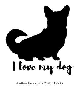 dog silhouette, dog, dog breeds, logo, vector, silhouette, i love my dog, animal, illustration, icon, sign, design, black, symbol, pet, love
