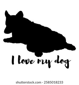 dog silhouette, dog, dog breeds, logo, vector, silhouette, i love my dog, animal, illustration, icon, sign, design, black, symbol, pet, love
