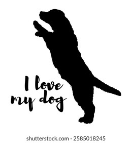 dog silhouette, dog, dog breeds, logo, vector, silhouette, i love my dog, animal, illustration, icon, sign, design, black, symbol, pet, love
