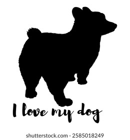 dog silhouette, dog, dog breeds, logo, vector, silhouette, i love my dog, animal, illustration, icon, sign, design, black, symbol, pet, love
