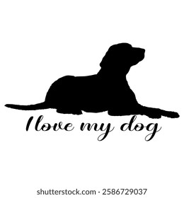 dog silhouette, dog, dog breeds, logo, vector, silhouette, i love my dog, animal, illustration, icon, sign, design, black, symbol, pet, love
