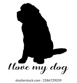 dog silhouette, dog, dog breeds, logo, vector, silhouette, i love my dog, animal, illustration, icon, sign, design, black, symbol, pet, love
