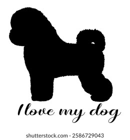 dog silhouette, dog, dog breeds, logo, vector, silhouette, i love my dog, animal, illustration, icon, sign, design, black, symbol, pet, love
