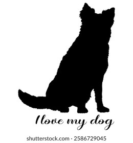 dog silhouette, dog, dog breeds, logo, vector, silhouette, i love my dog, animal, illustration, icon, sign, design, black, symbol, pet, love
