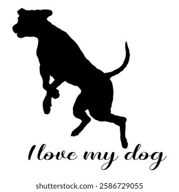 dog silhouette, dog, dog breeds, logo, vector, silhouette, i love my dog, animal, illustration, icon, sign, design, black, symbol, pet, love
