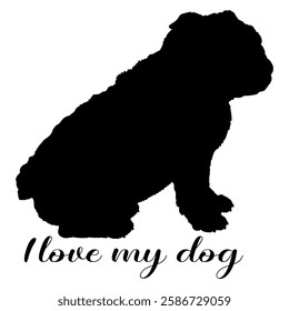 dog silhouette, dog, dog breeds, logo, vector, silhouette, i love my dog, animal, illustration, icon, sign, design, black, symbol, pet, love
