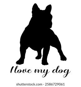 dog silhouette, dog, dog breeds, logo, vector, silhouette, i love my dog, animal, illustration, icon, sign, design, black, symbol, pet, love
