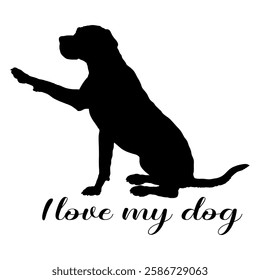 dog silhouette, dog, dog breeds, logo, vector, silhouette, i love my dog, animal, illustration, icon, sign, design, black, symbol, pet, love
