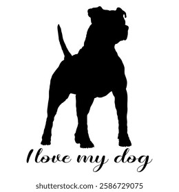 dog silhouette, dog, dog breeds, logo, vector, silhouette, i love my dog, animal, illustration, icon, sign, design, black, symbol, pet, love
