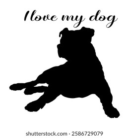 dog silhouette, dog, dog breeds, logo, vector, silhouette, i love my dog, animal, illustration, icon, sign, design, black, symbol, pet, love
