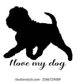 dog silhouette, dog, dog breeds, logo, vector, silhouette, i love my dog, animal, illustration, icon, sign, design, black, symbol, pet, love
