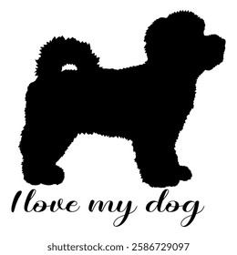 dog silhouette, dog, dog breeds, logo, vector, silhouette, i love my dog, animal, illustration, icon, sign, design, black, symbol, pet, love
