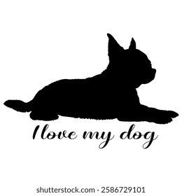 dog silhouette, dog, dog breeds, logo, vector, silhouette, i love my dog, animal, illustration, icon, sign, design, black, symbol, pet, love
