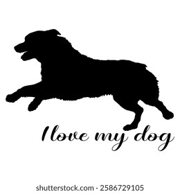 dog silhouette, dog, dog breeds, logo, vector, silhouette, i love my dog, animal, illustration, icon, sign, design, black, symbol, pet, love
