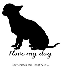 dog silhouette, dog, dog breeds, logo, vector, silhouette, i love my dog, animal, illustration, icon, sign, design, black, symbol, pet, love
