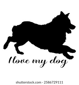 dog silhouette, dog, dog breeds, logo, vector, silhouette, i love my dog, animal, illustration, icon, sign, design, black, symbol, pet, love
