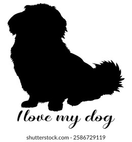 dog silhouette, dog, dog breeds, logo, vector, silhouette, i love my dog, animal, illustration, icon, sign, design, black, symbol, pet, love
