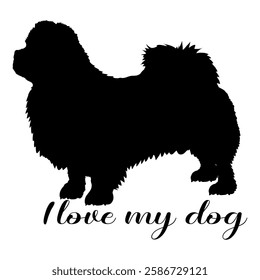 dog silhouette, dog, dog breeds, logo, vector, silhouette, i love my dog, animal, illustration, icon, sign, design, black, symbol, pet, love
