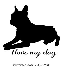 dog silhouette, dog, dog breeds, logo, vector, silhouette, i love my dog, animal, illustration, icon, sign, design, black, symbol, pet, love
