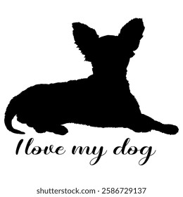 dog silhouette, dog, dog breeds, logo, vector, silhouette, i love my dog, animal, illustration, icon, sign, design, black, symbol, pet, love
