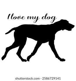 dog silhouette, dog, dog breeds, logo, vector, silhouette, i love my dog, animal, illustration, icon, sign, design, black, symbol, pet, love
