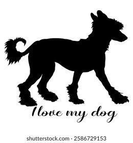 dog silhouette, dog, dog breeds, logo, vector, silhouette, i love my dog, animal, illustration, icon, sign, design, black, symbol, pet, love
