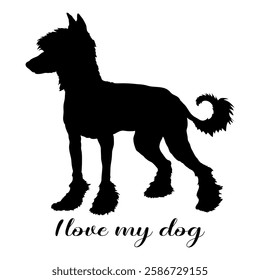 dog silhouette, dog, dog breeds, logo, vector, silhouette, i love my dog, animal, illustration, icon, sign, design, black, symbol, pet, love
