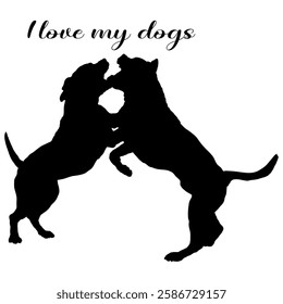 dog silhouette, dog, dog breeds, logo, vector, silhouette, i love my dog, animal, illustration, icon, sign, design, black, symbol, pet, love
