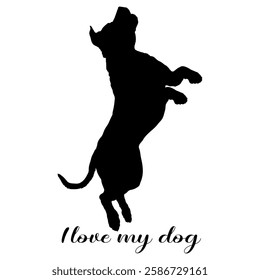 dog silhouette, dog, dog breeds, logo, vector, silhouette, i love my dog, animal, illustration, icon, sign, design, black, symbol, pet, love
