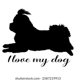 Dog silhouette, dog, dog breeds, logo, vector, silhouette, i love my dog, animal, illustration, icon, sign, design, black, symbol, pet, love